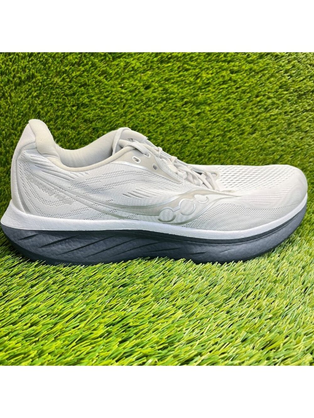 Saucony Ride 18 Mens Size 13 Gray Blue Athletic Running Walking Shoes Sneakers
